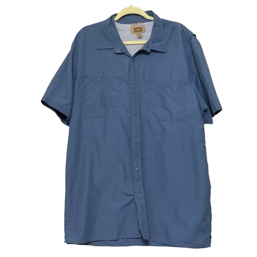 Foundry Supply Co Mens Blue Vented Shirt Size XLT Button Down Vented Outdoor